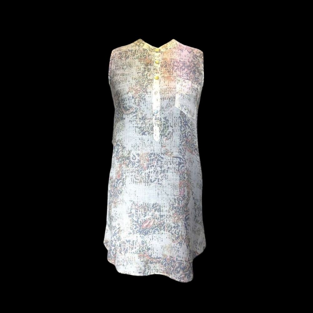 About A Girl Shear Sleeveless Long Top S